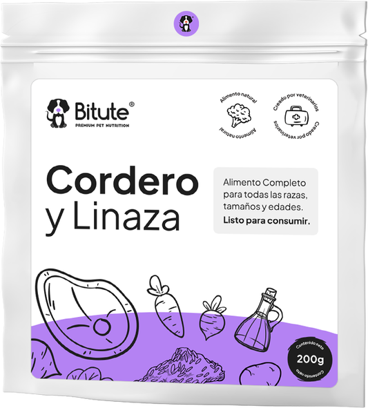 Dieta hipoalergénica para perros con alergia alimentaria: cordero y linaza – Bitute Bogotá