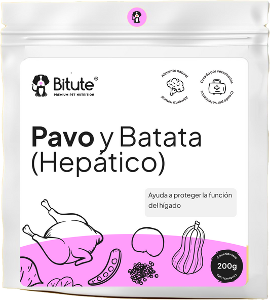 Dieta de recuperación digestiva y hepática para perros: pavo y batata bajo en cobre – Bitute Bogotá