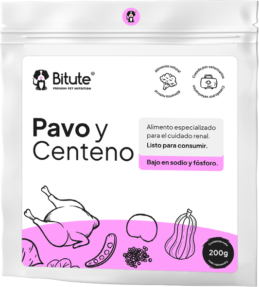 Comida natural renal para perros: biodieta de pavo y centeno baja en fósforo y sodio – Bitute Bogotá
